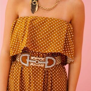 Judith March Polka Dot Strapless Dress 4-6